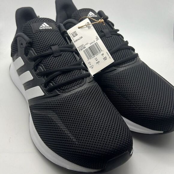 Adidas Runfalcon casual running walking shoes black white‎ F36199 Men 11.5 NWB - Picture 1 of 9